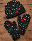 Cherries Noir Knit Beanie