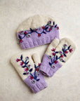 Flora Lavender Knit Beanie