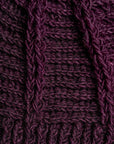Brecken Deep Plum Knit Pom Beanie