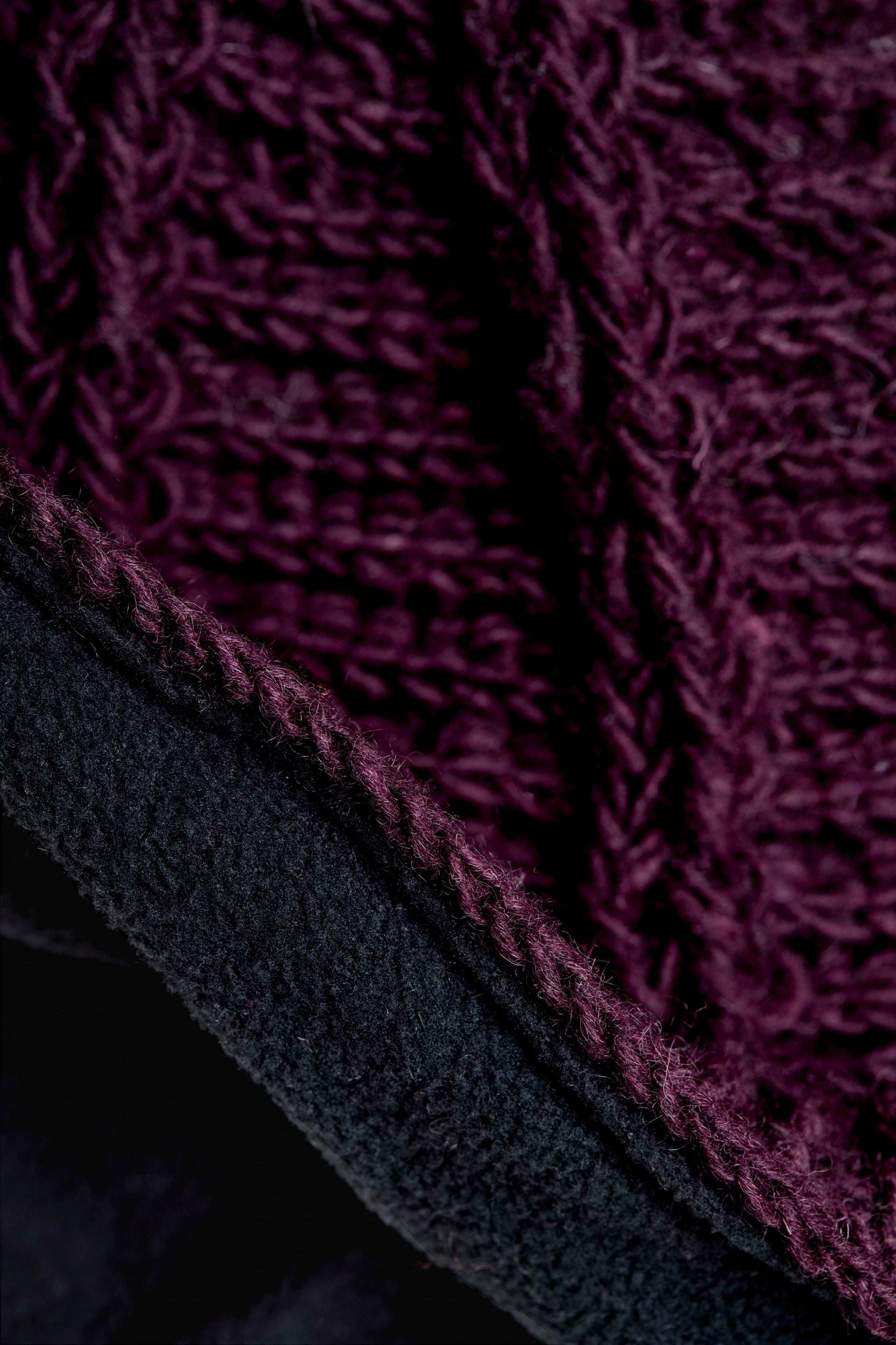 Brecken Deep Plum Knit Handwarmers