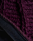 Brecken Deep Plum Knit Pom Beanie