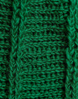 Brecken Ribbed Knit Mittens - Emerald