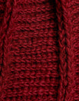 Brecken Burgandy Knit Pom Beanie