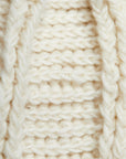 Brecken Ribbed Knit Mittens - Ecru