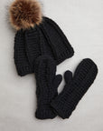 Brecken Noir Knit Pom Beanie