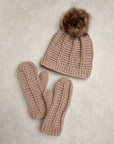 Brecken Tan Knit Mittens