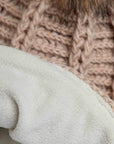 Brecken Tan Knit Mittens