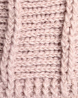 Brecken Ribbed Knit Mittens - Tan Rose