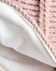 Brecken Ribbed Knit Mittens - Tan Rose