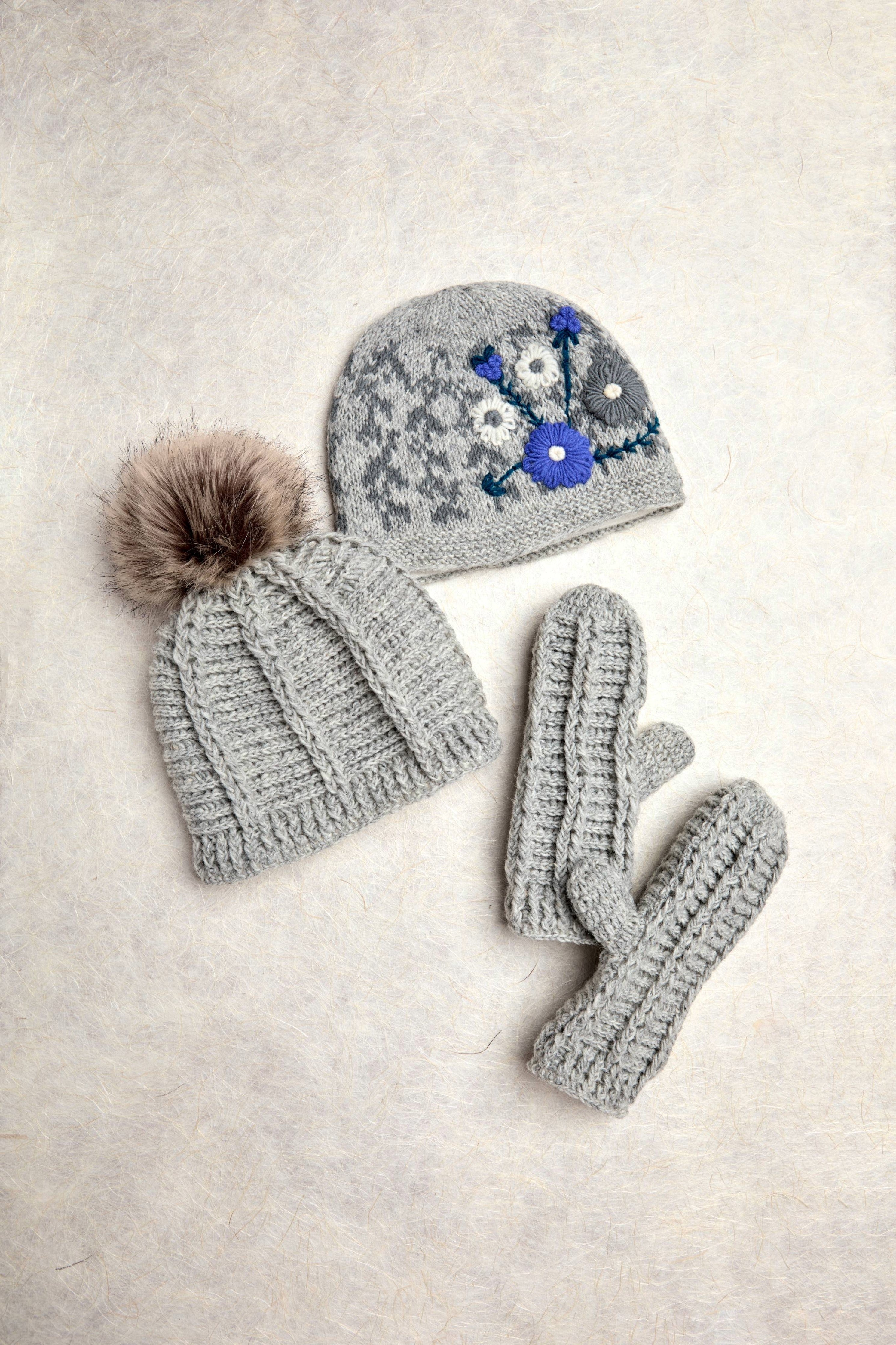 Brecken Pumice Knit Mittens