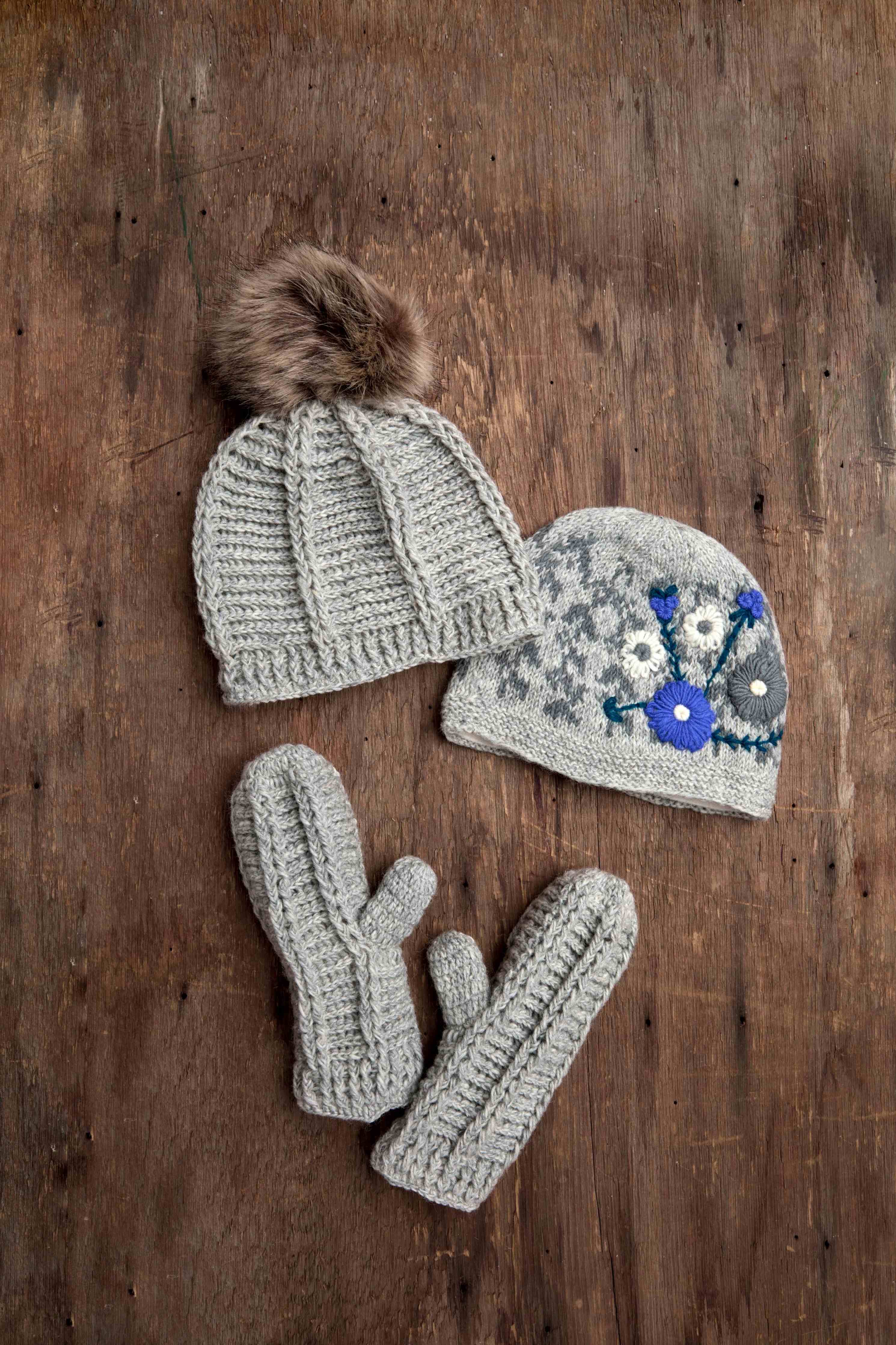 Brecken Pumice Knit Mittens