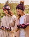 Brecken Deep Plum Knit Pom Beanie