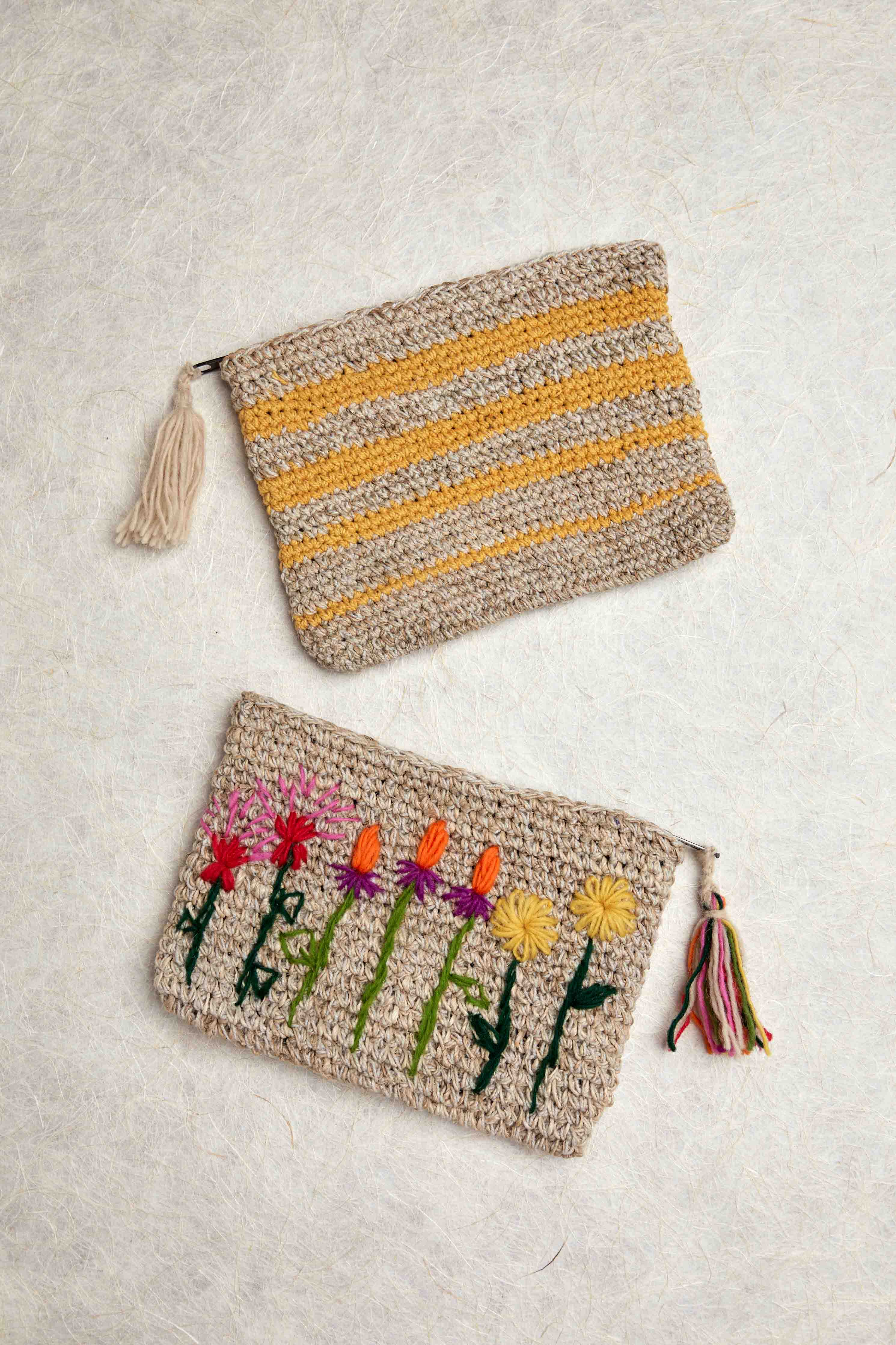 Gardenia Resort Embroidered Pouch