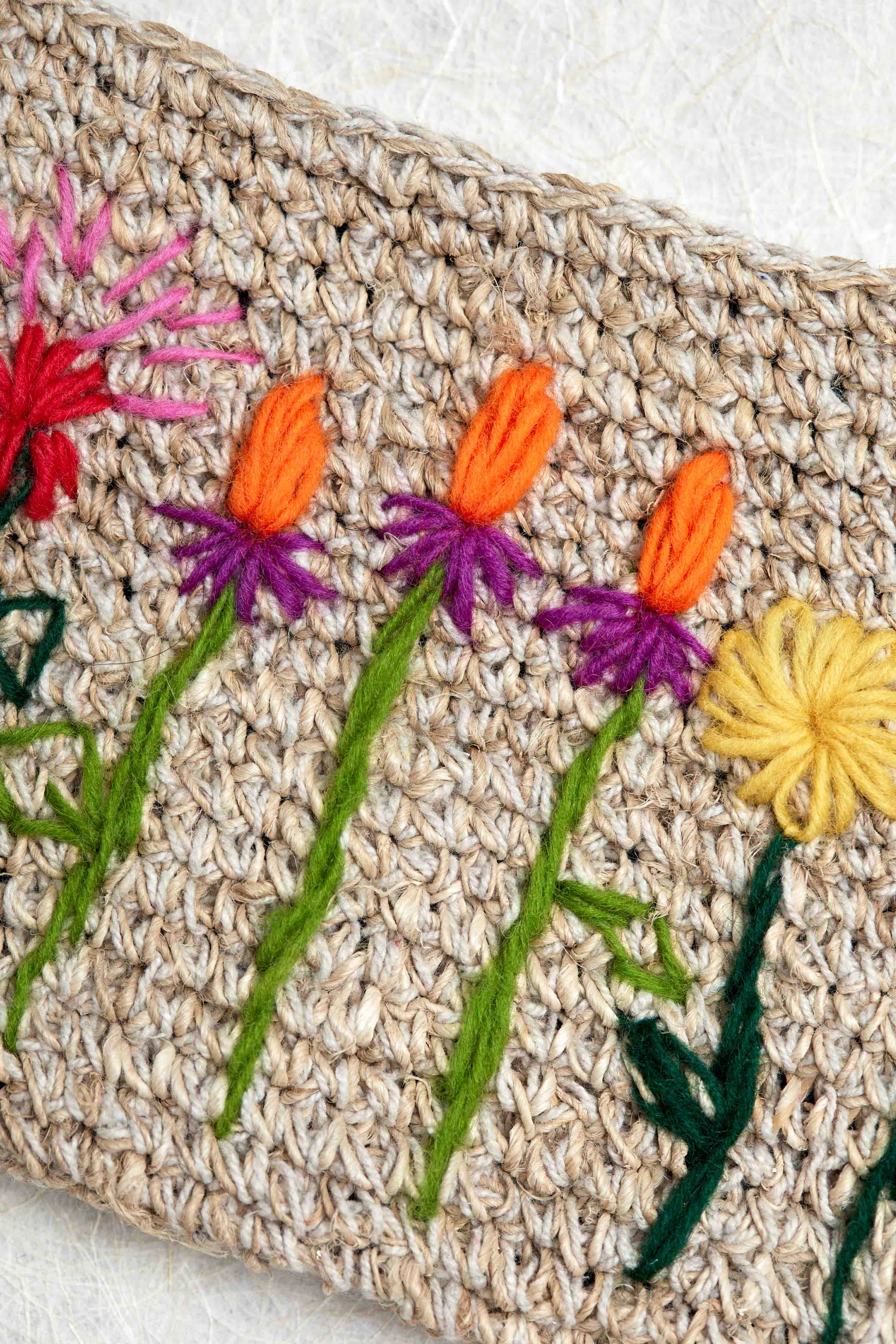Gardenia Resort Embroidered Pouch