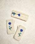 Therese Ecru Knit Handwarmers