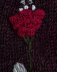 Therese Deep Plum Knit Mittens