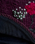Therese Deep Plum Knit Beanie