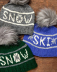 Ski Blue Pom Beanie