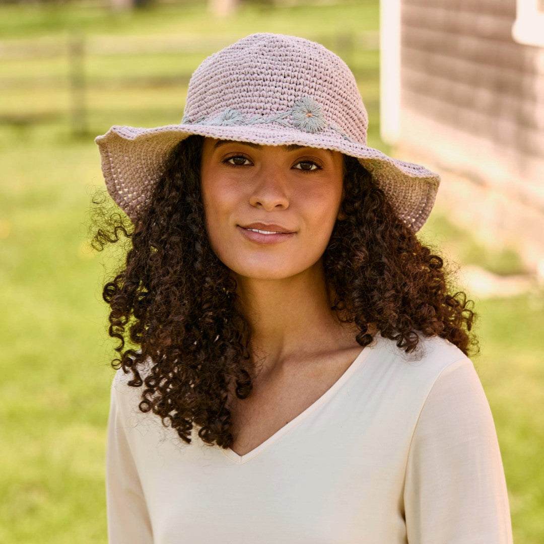 Fleur Dusty Rose Sun Hat UPF 35