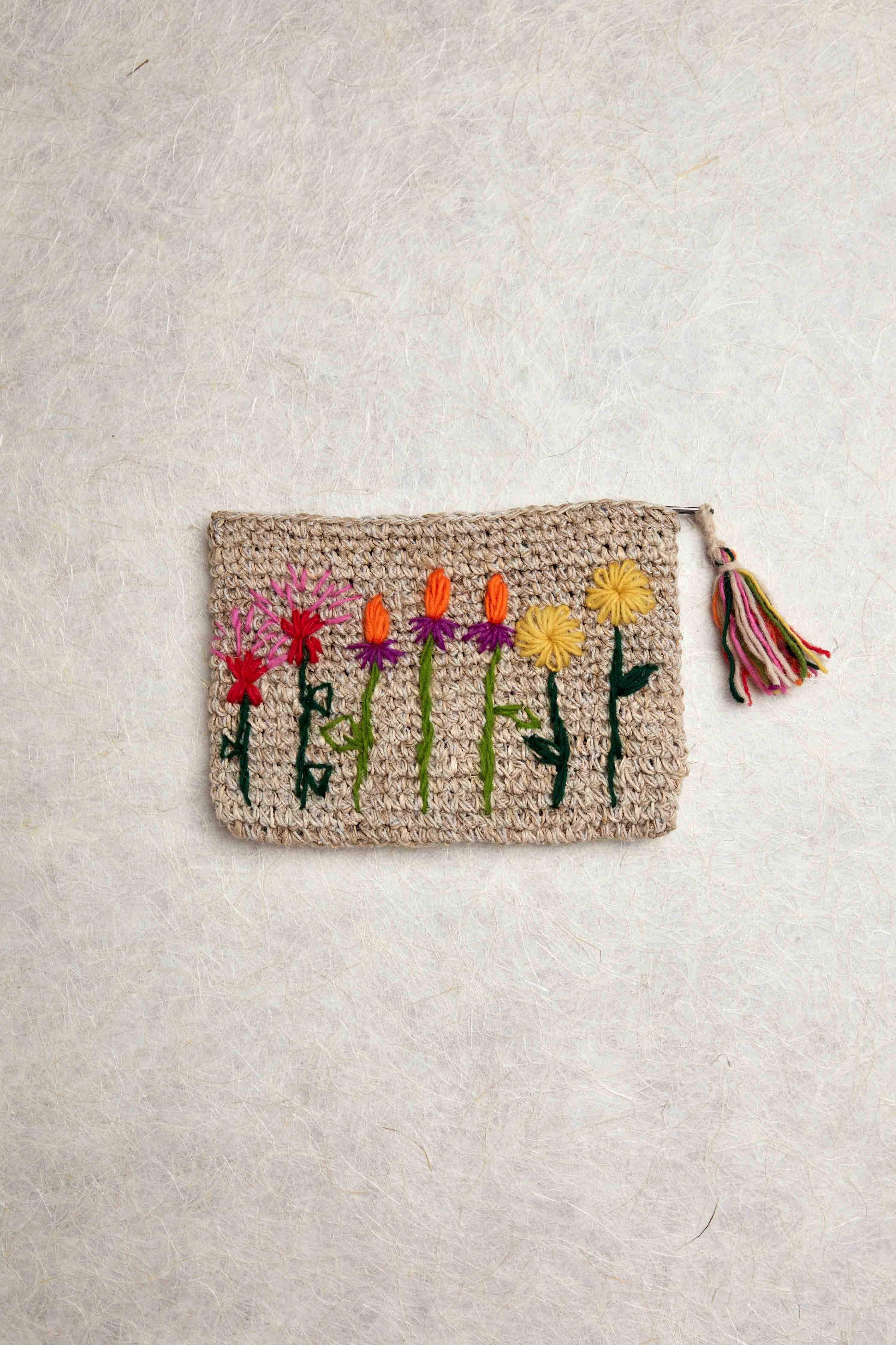 Gardenia Resort Embroidered Pouch