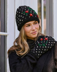 Cherries Noir Knit Beanie