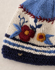 Color Block Embroidered Knit Beanie - Nantucket Winter