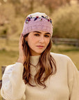 Flora Lavender Knit Beanie