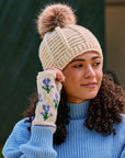 Ingrid Ecru Knit Handwarmers