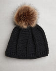 Brecken Noir Knit Pom Beanie