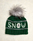 Snow Evergreen Pom Beanie