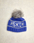 Ski Blue Pom Beanie