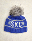 Ski Blue Pom Beanie