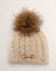 Equestrian Ecru Knit Beanie