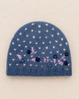 Blueberries Embroidered Knit Beanie - Slate