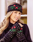 Cherries Noir Knit Handwarmers