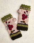 Color Block Dark Forest Knit Handwarmers