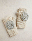 Chantilly Ecru Knit Handwarmers