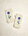 Therese Ecru Knit Handwarmers