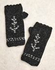 Daphne Charcoal Knit Handwarmers