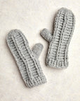 Brecken Ribbed Knit Mittens - Pumice
