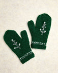 Daphne Evergreen Knit Mittens