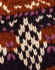 Alpine Fair Isle Emboirdered Knit Mittens - Rust