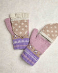 Alpine Villa Lavender Convertible Knit Mittens