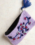 Blossom Knit Jewelry Pouch - Lavender