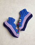 Color Block Blue Slippers