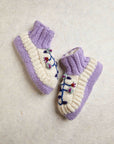 Flora Lavender Knit Slippers