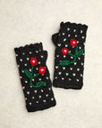 Cherries Noir Knit Handwarmers