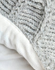 Brecken Gray Knit Pom Beanie