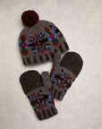 Elise Gray Knit Mittens