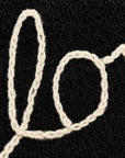 Love Embroidered Knit Beanie - Noir